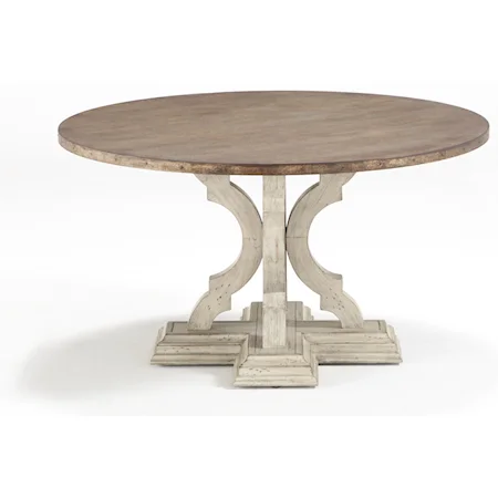 Relaxed Vintage Round Cocktail Table